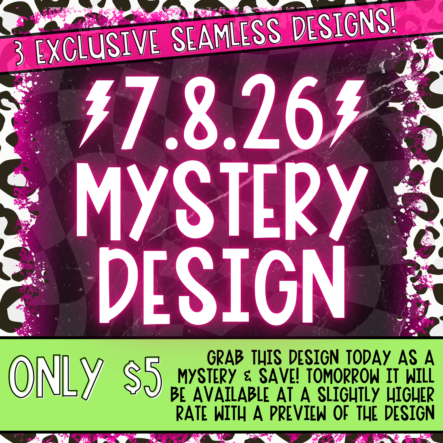 MYSTERY DESIGN | 7-8 | *STORE CREDIT CANNOT BE APPLIED*