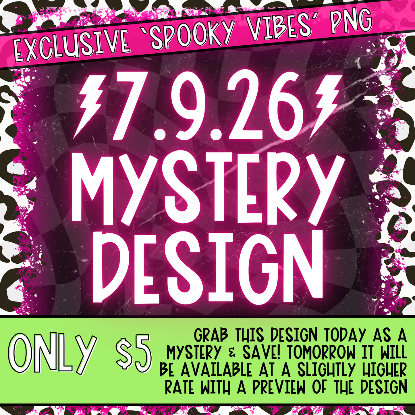 MYSTERY DESIGN | 7-9 | *STORE CREDIT CANNOT BE APPLIED*