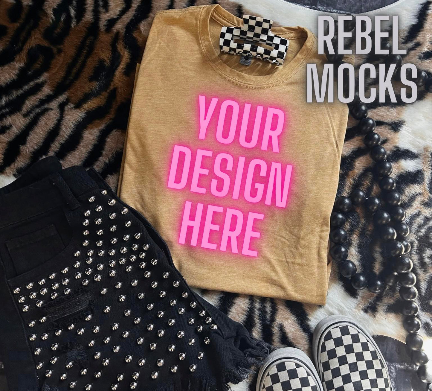 4 MOCK Bundle Next Level Old Gold Mock Up flat lays SUB FRIENDLY