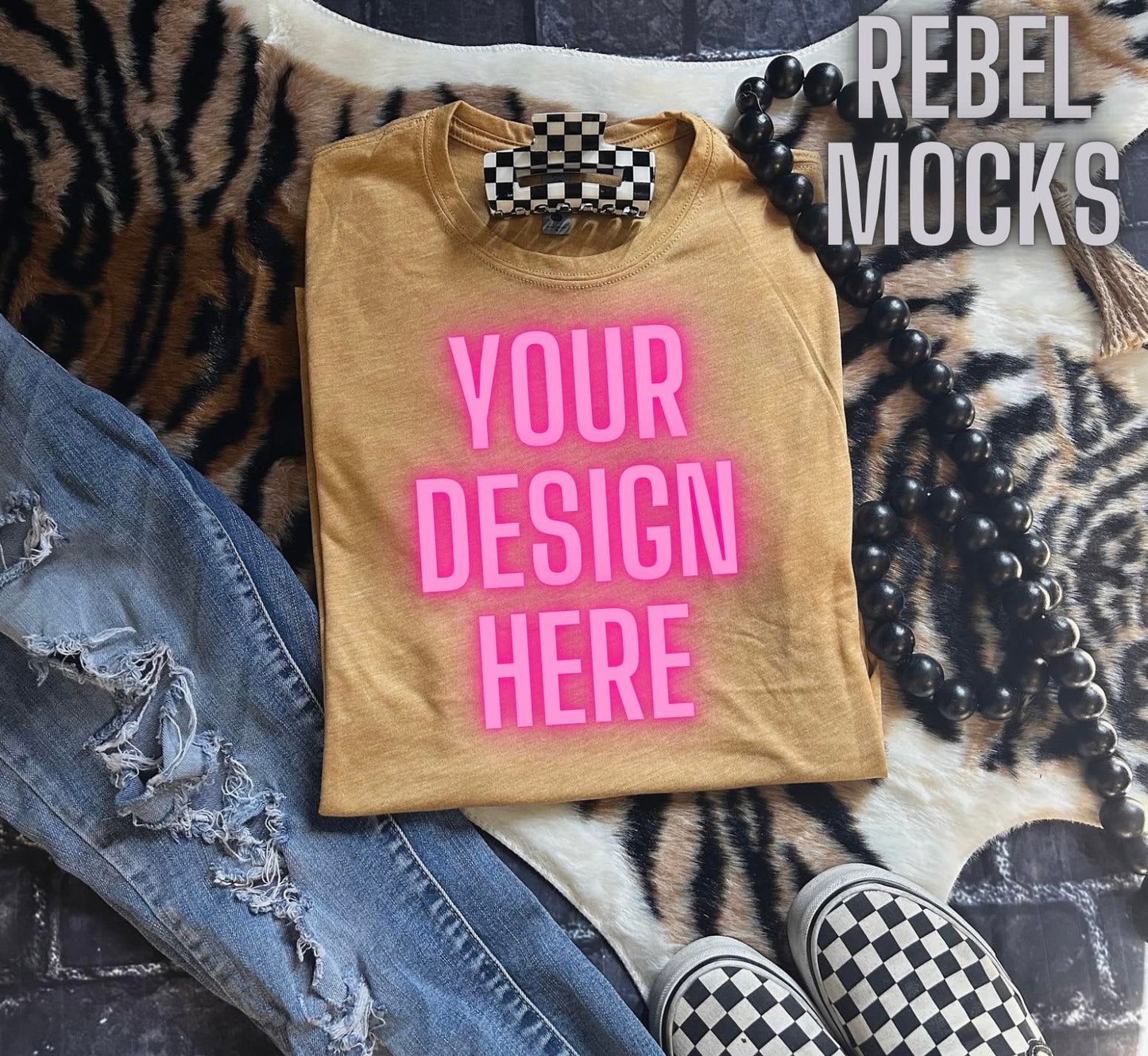 4 MOCK Bundle Next Level Old Gold Mock Up flat lays SUB FRIENDLY