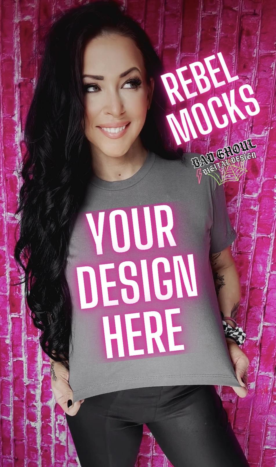 Gray Crop Top Model Mock Up Trendz