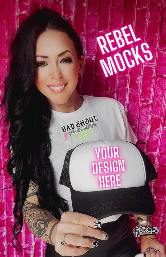 IRL Trucker Hat Model Mock Up Trendz