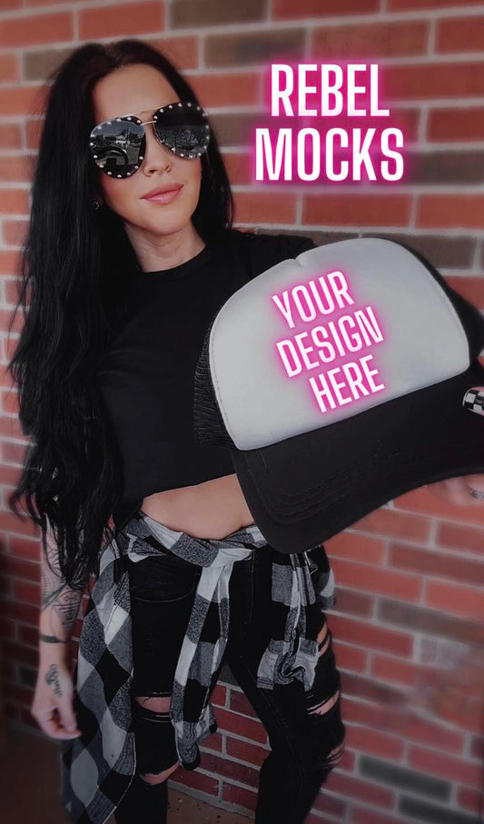 IRL MODEL MOCK EDGY AF Mock Up Trucker Hat
