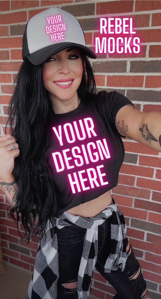 Rebel Vibes Trucker Hat and Tee  IRL Alternative Edgy