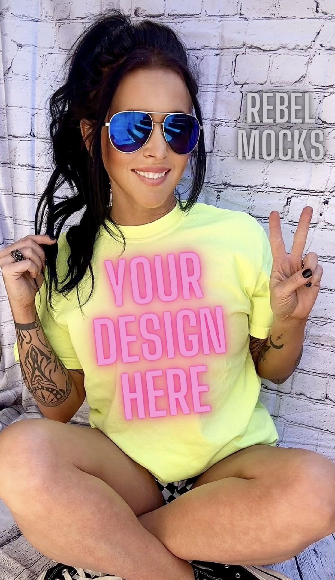 IRL 2 Mocks CC NEON LEMON  Trendy Model Mock
