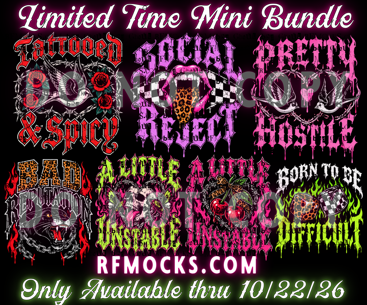 Neon | Limited Time Mini Bundle | PNG DOWNLOAD BLACK FAB ONLY