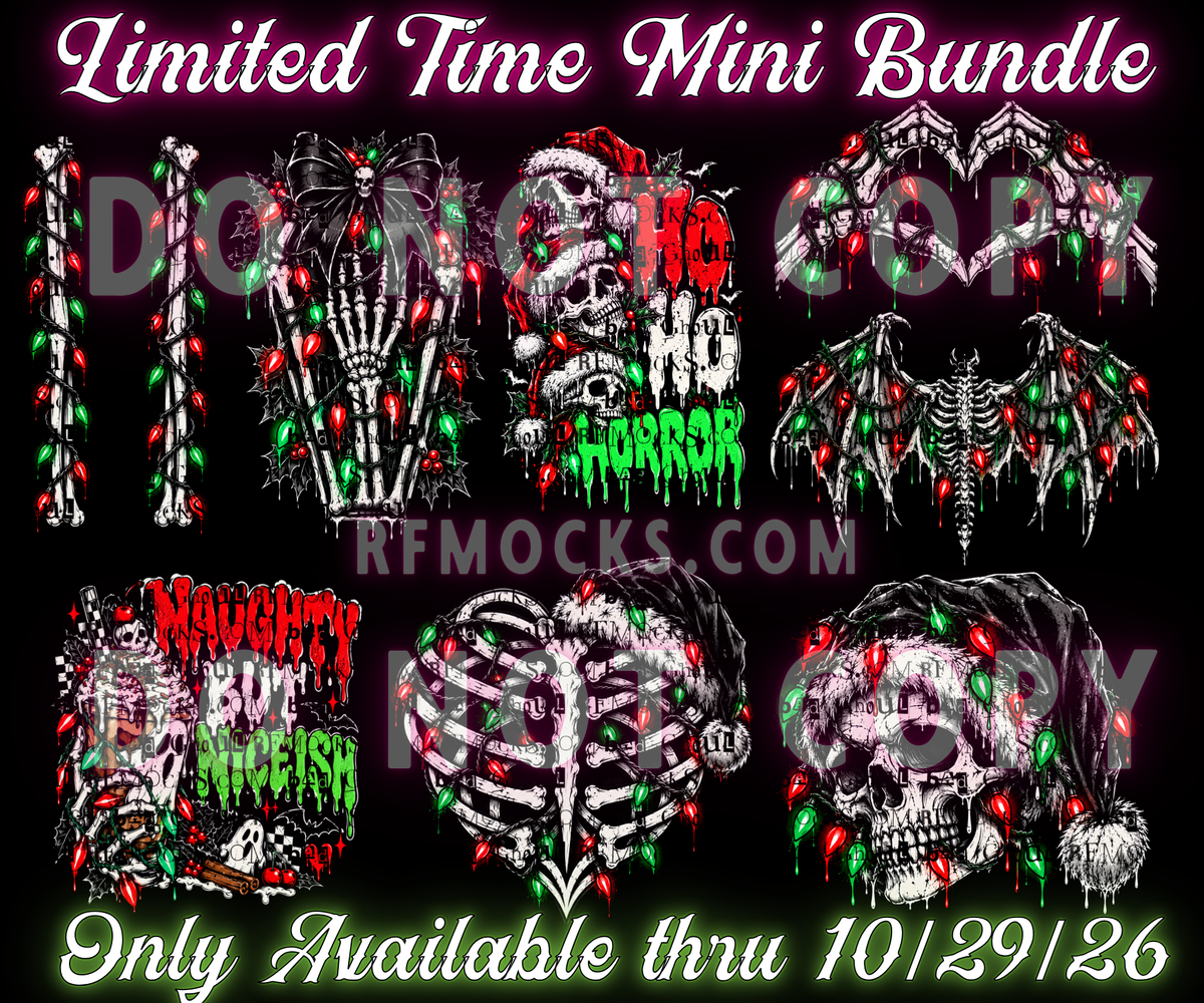 Dark Christmas | Limited Time Mini Bundle | PNG DOWNLOAD BLACK FAB ONLY