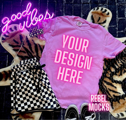 2 MOCK Bundle CC Neon Purple FLAT and Model