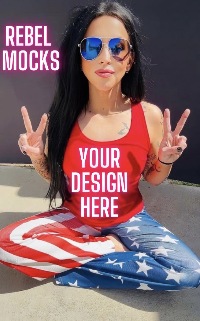 Red White and Blue Mockup IRL