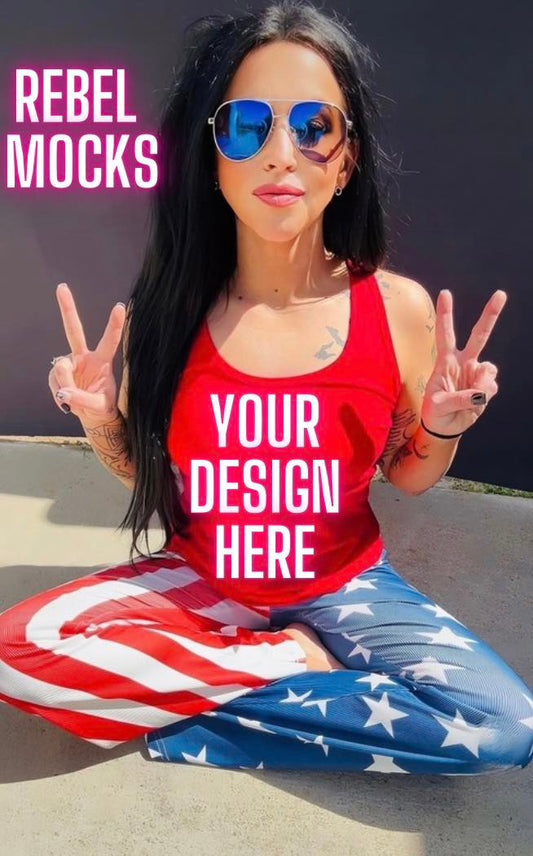 Red White and Blue Mockup IRL