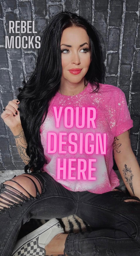 BUNDLE 3 Mocks Heliconia Softstyle Bleach Alternative Mock Up IRL