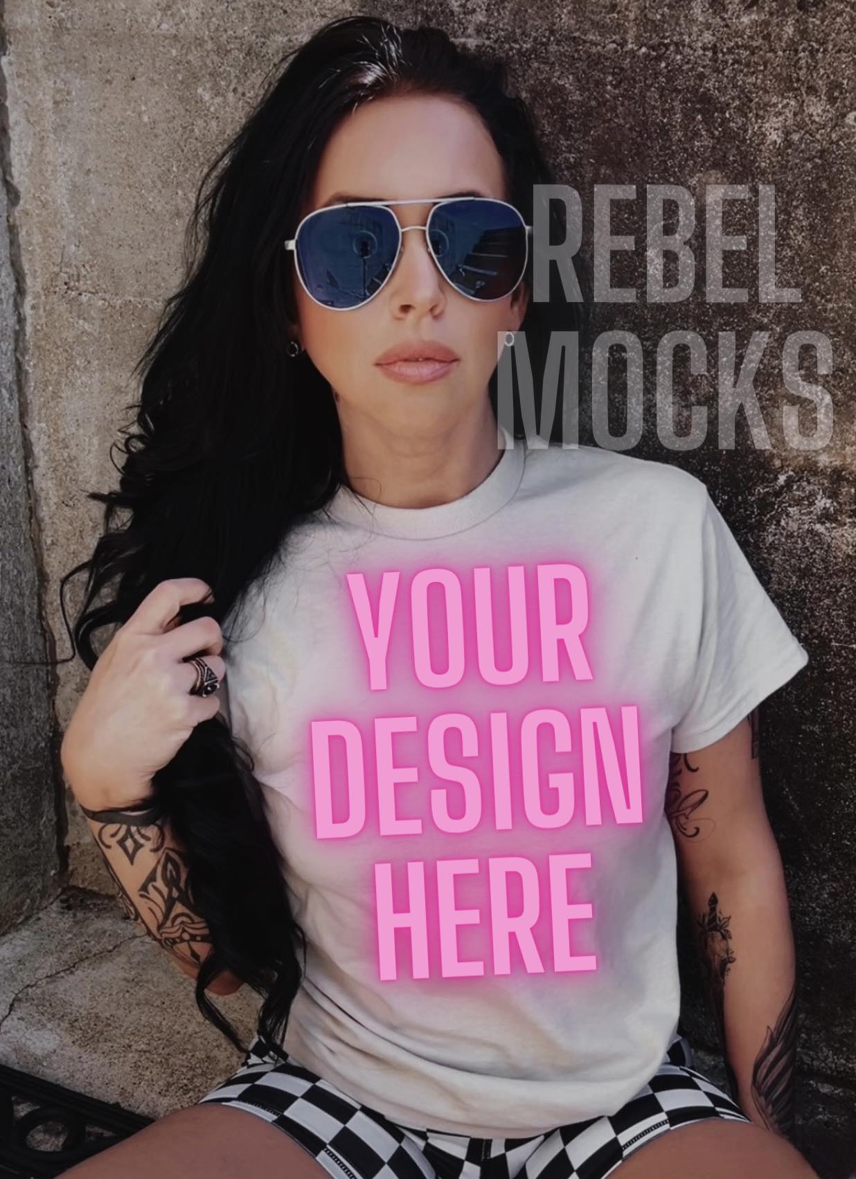 Bundle IRL Sand Tee Alternative Edgy Trendy Mock Up Sub Friendly 3 Mocks