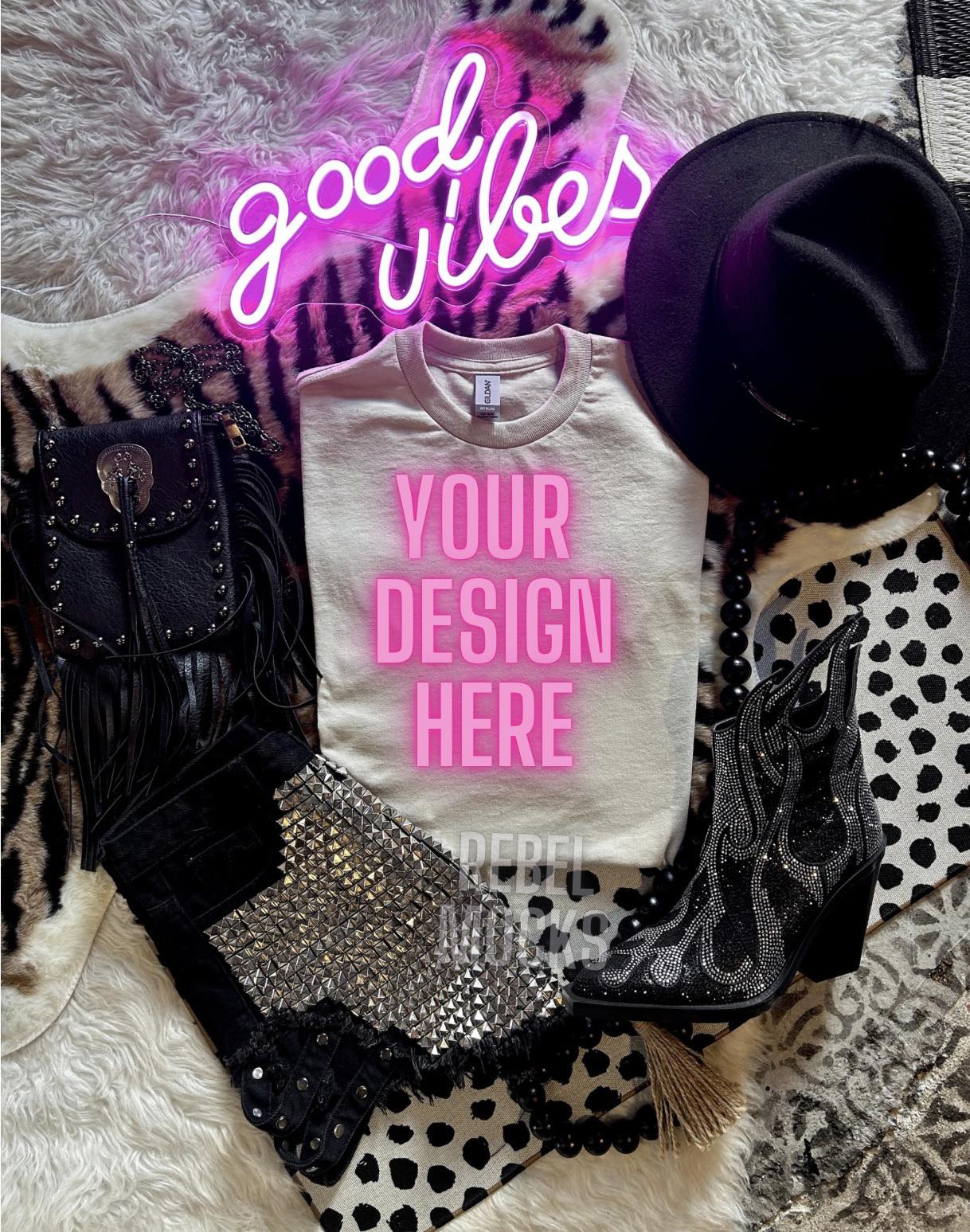 Sand Western Yallternative Bundle 2 Mock Ups flat lay Sublimation Friendly
