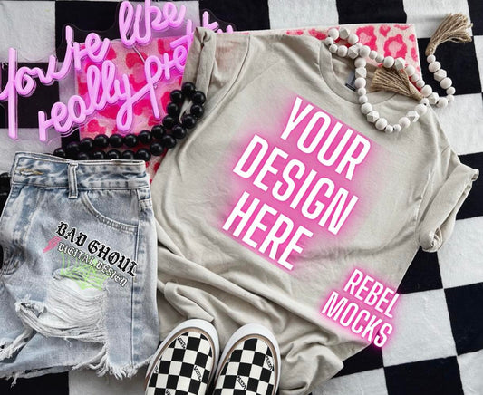 Sand Trendy Vibez Flat Lay Mock up Bundle 2 Mocks
