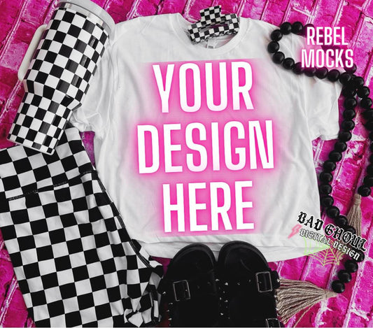 White Crop Lay Mock Up Trendz
