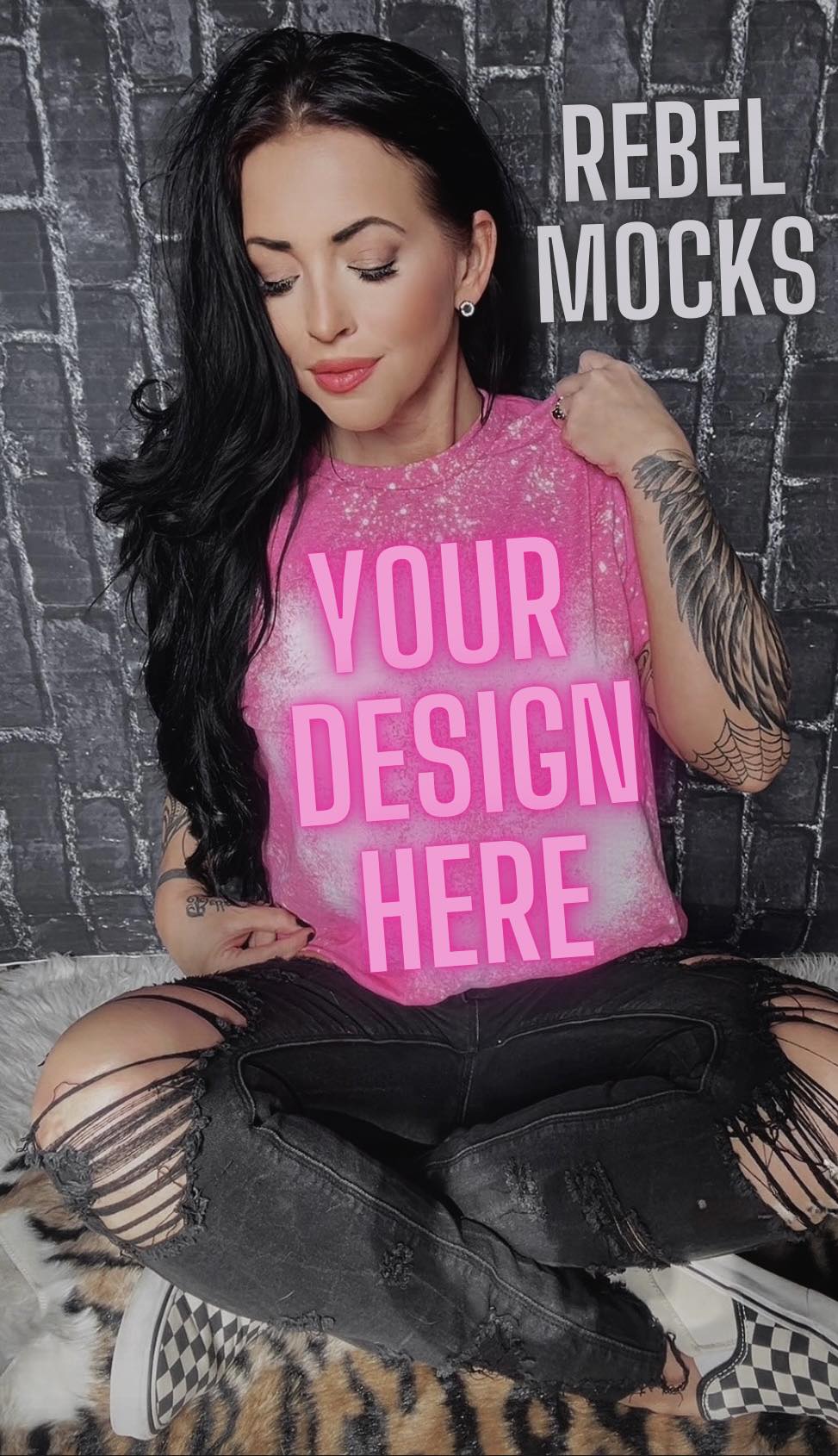 2 Mocks Heliconia Softstyle Bleach Alternative Mock Up IRL