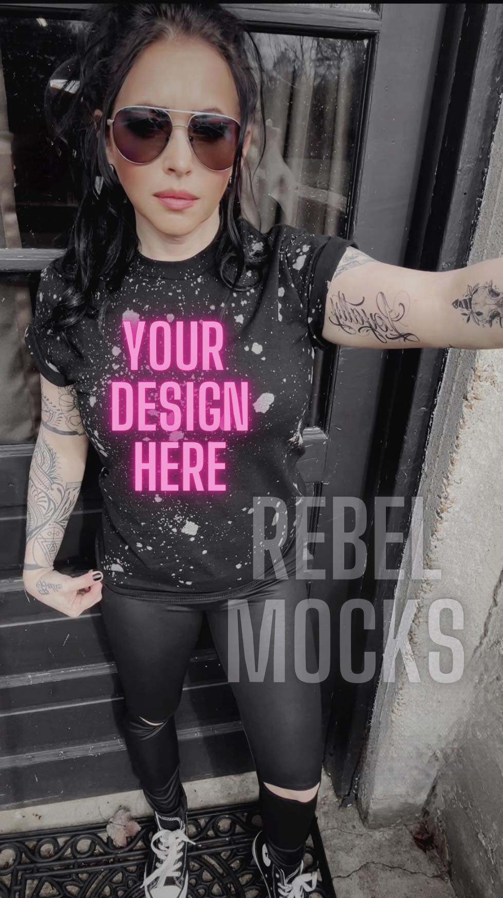 Acid Wash IRL MODEL MOCK EDGY ALT