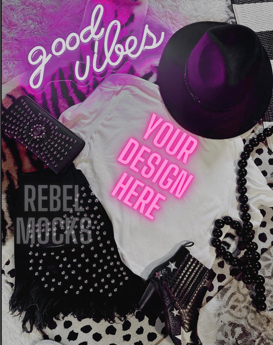 BUNDLE 3 Mocks White Alternative flat layMock Up Sublimation Friendly