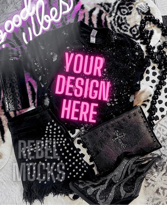 yallternative Acid Wash EDGY Mock Up flat lay
