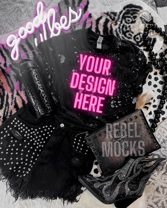 Acid Wash EDGY Mock Up flat lay