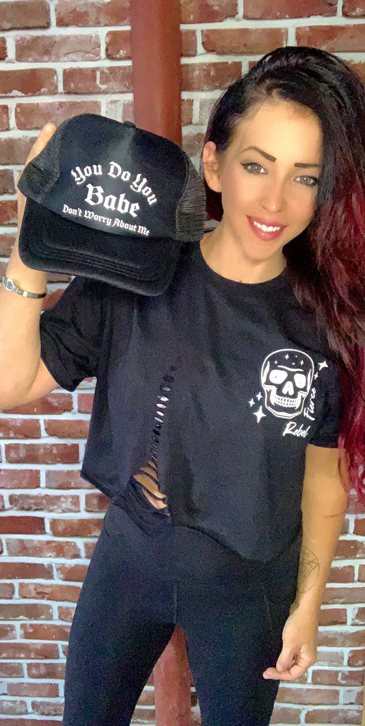 You do You Babe Black Trucker Hat